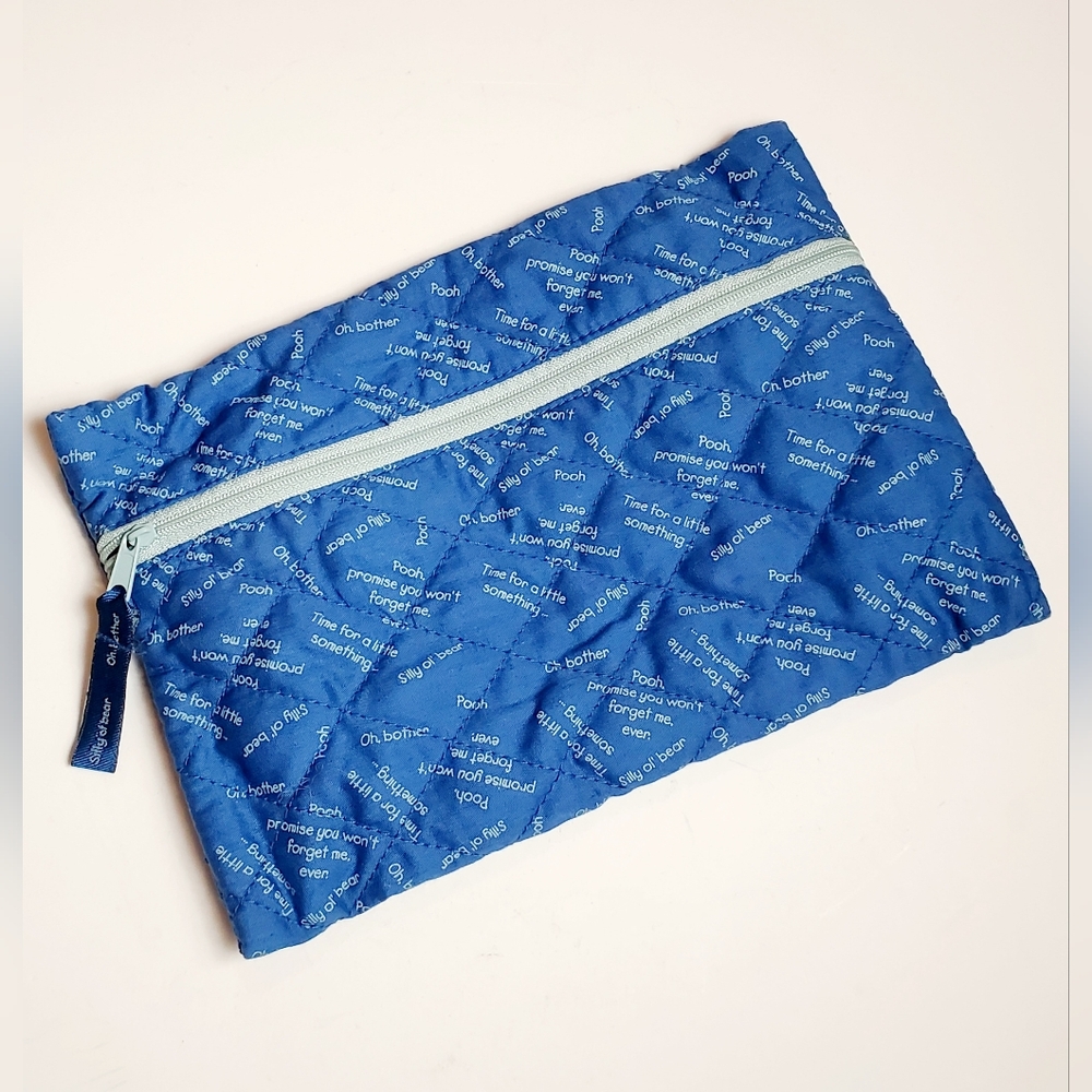 Rare Disney Winnie-the-Pooh Quilted Zippered Pouch